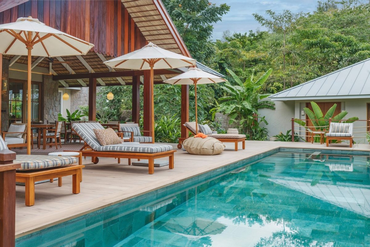 Villa pool and veranda at La Réserve Seychelles