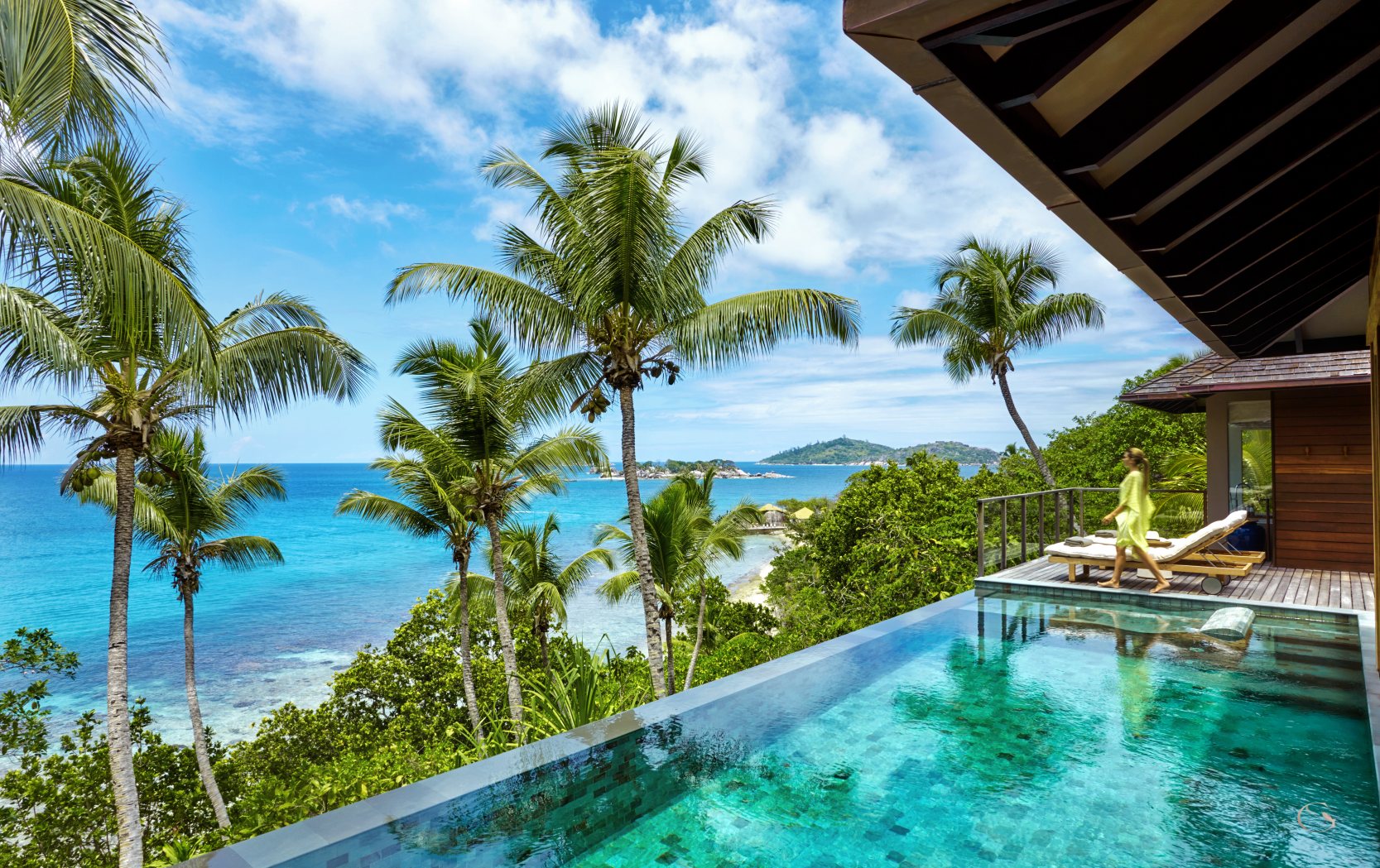 Signature Two-Bedroom Pool Villa infinity pool at Six Senses Zil Pasyon LuxurySafariLodges.com