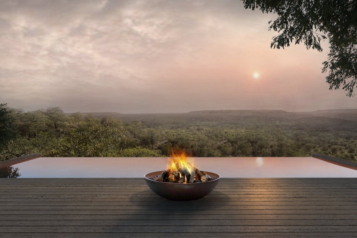 Rendering of the infinity pool at Aman Karingani, Mozambique