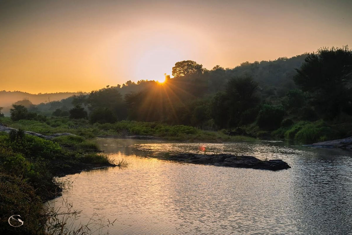 Sunrise over the river at Karingani Game Reserve, Mozambique LuxurySafariLodges.com