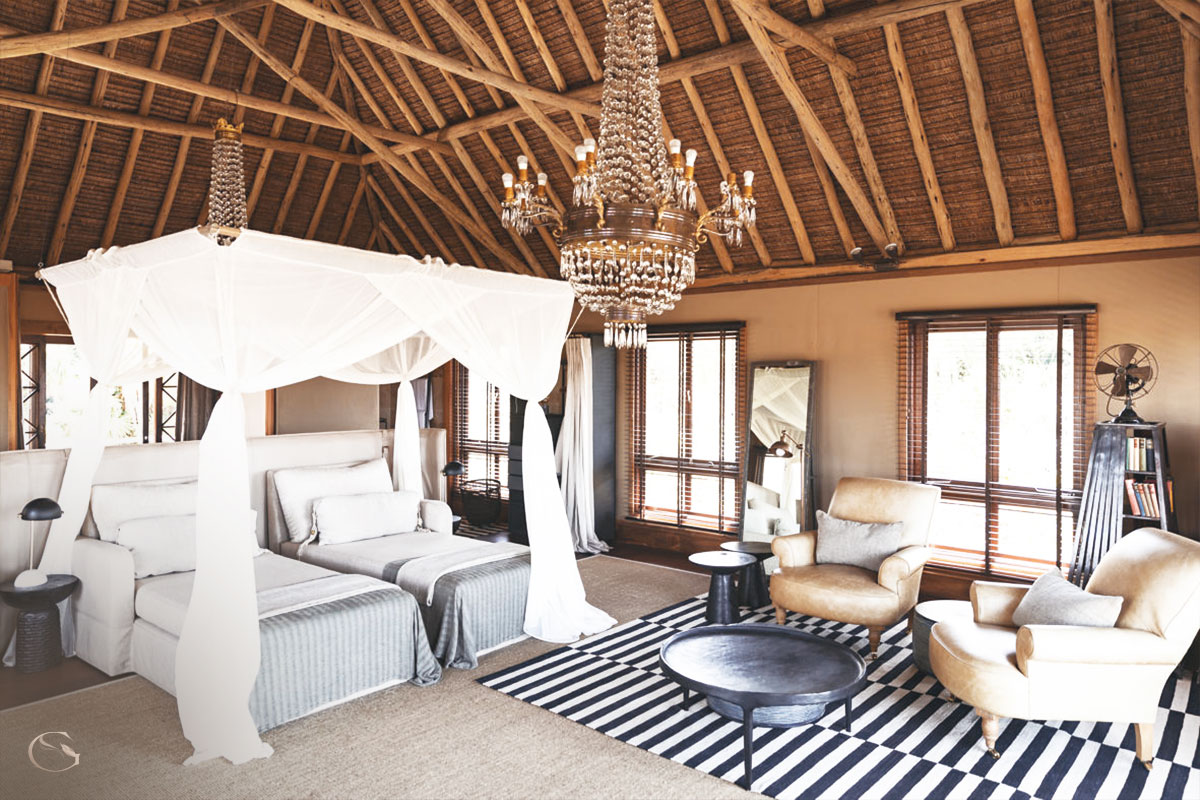 Second bedroom at Villa Segera • LuxurySafariLodges.com