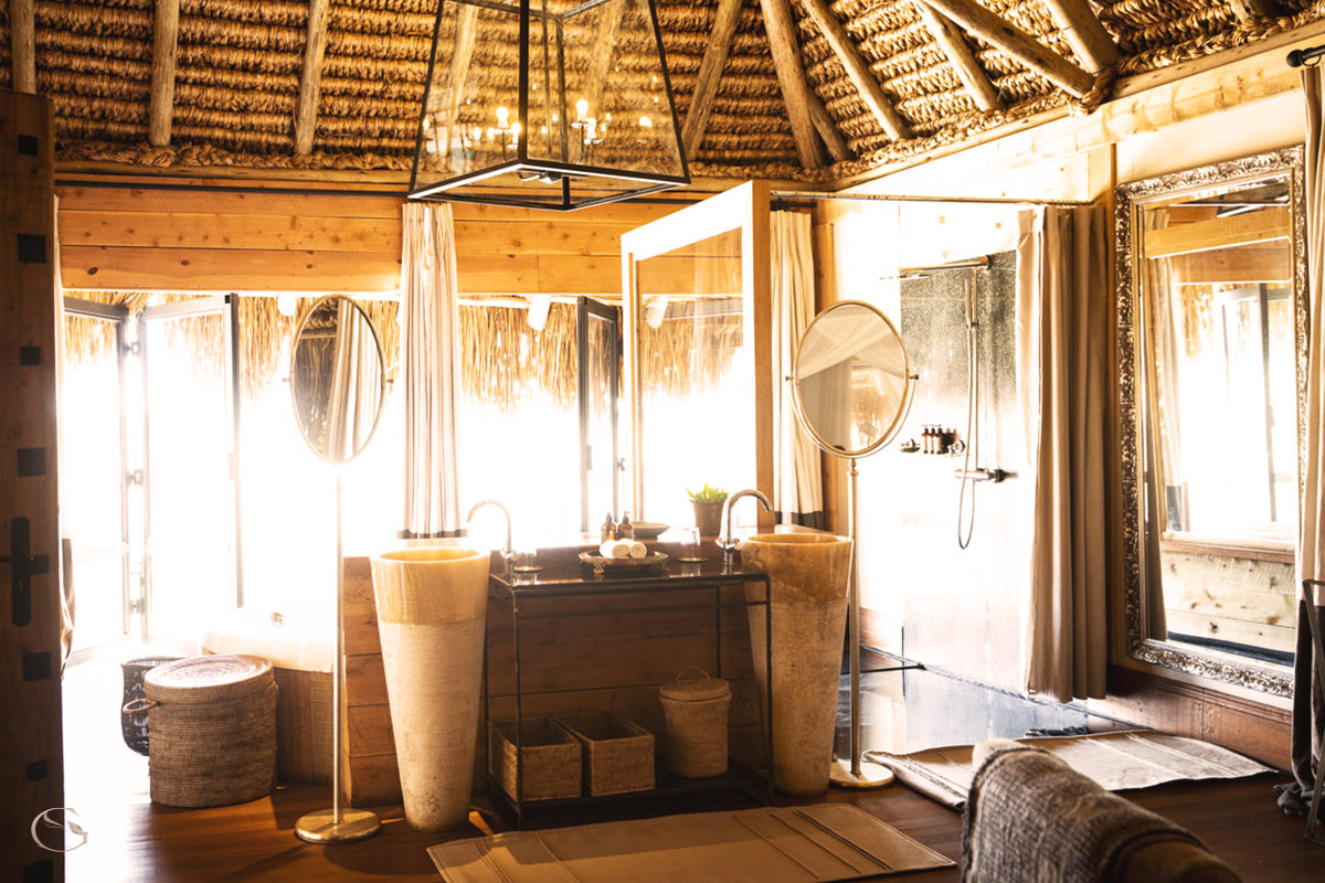 Elegant bathrooms with every amenity taken care of at Segera House