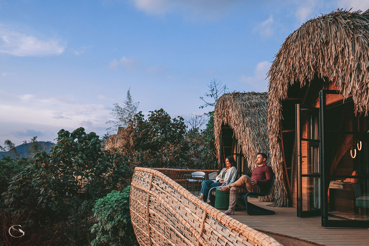 Each suite features a viewing balcony and deck at Bisate Reserve